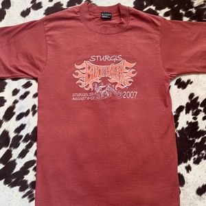 2007 Sturgis Rally topless bikersT-shirt-67th Annual Motorcycle Rally Sz Small